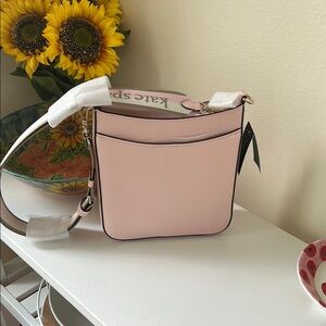 Kate Spade Pink Crossbody Bag with Gold Accents